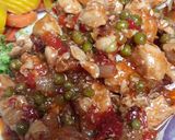 A picture of step 5 of Plum Chicken.