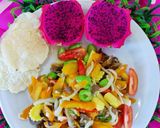 Foto langkah ke 3 dari resep Tumis Jamur dan Petai.
