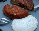 A picture of step 6 of Grilled Potatoes Pancakes with Meat.
