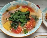 Hình bước làm 2 của món Canh cá diêu hồng nấu ngót