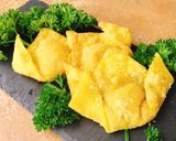 Hình bước làm 4 của món Hoành thánh chay chiên giòn