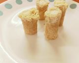 A picture of step 4 of Rasmalai bread roll.