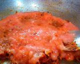 A picture of step 8 of Sarso ka saag with makki roti.