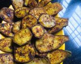 A picture of step 4 of Plantain (vazhakkai pepper fry).