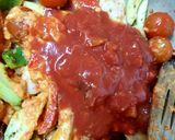 A picture of step 4 of My Italian inspired Chicken 😁.