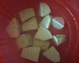 A picture of step 1 of Sweet potatoes in coconut#15minorlesscooking#4weekschallenge.