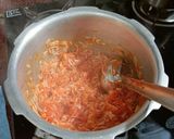 A picture of step 2 of Gajar rice.
