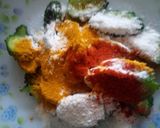 A picture of step 2 of Bitter gourd pakoda.