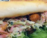 A picture of step 8 of Stickboti sandwich.