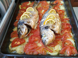 Dorada al horno con patatas