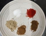 A picture of step 3 of Arbi Took chaat.