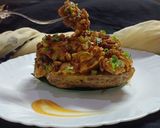 গ্লেজড চিকেন (Chicken glazed in spicy honey and walnut sauce with baked potato recipe in Bengali) রেসিপি ধাপ - 10 ছবি