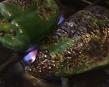 A picture of step 1 of Chile’s Relleno’s and Ranchero Sauce.