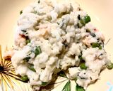 Une image de l'étape 1 de Risotto, petits pois, crevettes.
