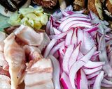 Foto del paso 2 de la receta: SETAS, 🍄Tocino 🐷y Espárragos al Ajo con Alioli...!