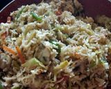 A picture of step 2 of Mushroom fried rice.