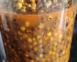 A picture of step 4 of Green peppercorn pickle.