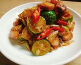 Hình bước làm 5 của món Ba chỉ lắc sả tắc