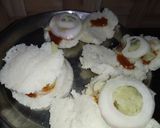 A picture of step 2 of Idli sandwich.