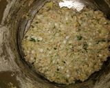 A picture of step 2 of Sabudana thalipeeth.