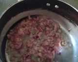 A picture of step 3 of Red Sauce pasta.
