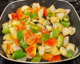 A picture of step 3 of Lamb Liver and Peppers Stir Fry:.
