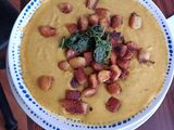 Crema de garbanzos, con zapallo