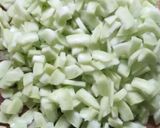 A picture of step 1 of Snake gourd subji.