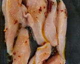 A picture of step 1 of My Spiced Roast Chicken pieces in Bang Bang Sauce. 🥰😘.