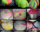 Foto langkah ke 6 dari resep Bolu kukus warna warni.