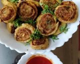 A picture of step 5 of Pin Wheel Samosa.