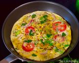 A picture of step 7 of Keema Veggies loaded Frittata.