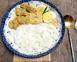 Foto langkah ke 5 dari resep Opor Ayam Tahu Telur Bumbu Kari.