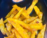 A picture of step 3 of Pakora fries.