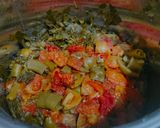A picture of step 2 of Sarson ka Saag with Makki di Roti.