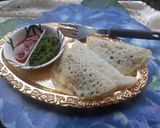 A picture of step 9 of Chicken Mince Neer Dosa.