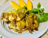 A picture of step 5 of Stuffed zucchini flowers.
