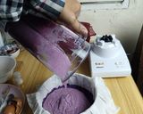 Foto langkah ke 3 dari resep Ube Ungu Burnt Cheesecake.