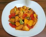 Foto langkah ke 4 dari resep Tahu Kecap Cabe Gendot.