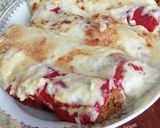 Foto del paso 19 de la receta Pimientos rellenos de carne y gratinados con salsa de puerro