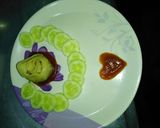 A picture of step 7 of Momos with mango shake,vanilla icecream.