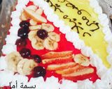 صورة لخطوة 3 من وصفة كيكة عيد ميلاد ابني حبيبي بجينواز ناجحة 💯👍