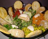 A picture of step 4 of Vegan, tropical sprouts burrito bowl.