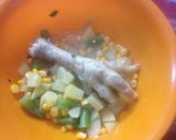 Foto langkah ke 3 dari resep Mpasi 7+(nasi+kaldu+ceker+buncis+kentang+jagung).