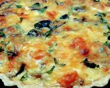 รูปขั้นตอนการทำที่ 5 ของ คีชเห็ดหอมไส้กรอกชีส(โฮมเมด) homemade mushroom & sausage cheese quiche