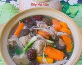 Hình bước làm 4 của món Canh sườn non nấu táo đỏ và nấm