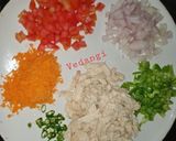 A picture of step 1 of Chicken Veggie Mayo Sandwich.