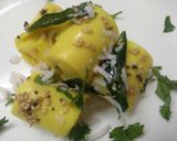 A picture of step 11 of Khandvi.