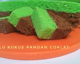 Foto langkah ke 5 dari resep 🍰bolu kukus pandan coklat🍰 (2 telur,takaran sdm👌).