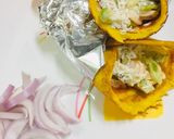 A picture of step 6 of Cheesy chilla Wrap.